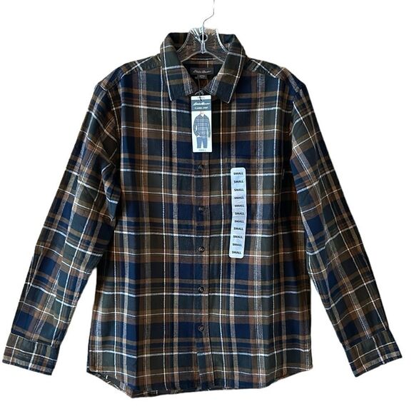 NEW Eddie Bauer Mens Flannel Shirt - Picture 1 of 6
